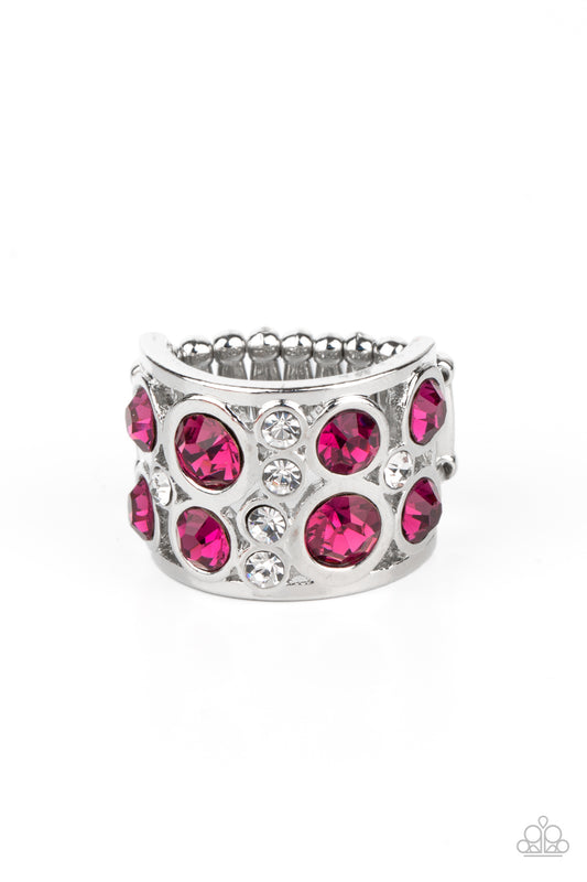 Paparazzi High Roller Royale Pink Ring