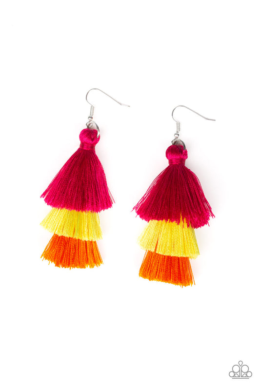 Paparazzi Hold On To Your Tassel! Multi Fishhook Earrings