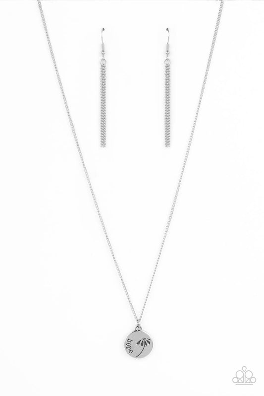Paparazzi Hold On To Hope Silver Short Necklace