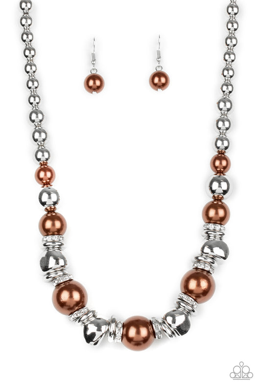 Paparazzi Hollywood HAUTE Spot Brown Short Necklace