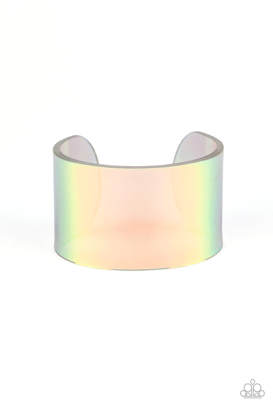 Paparazzi Holographic Aura Multi Acrylic Cuff Bracelet