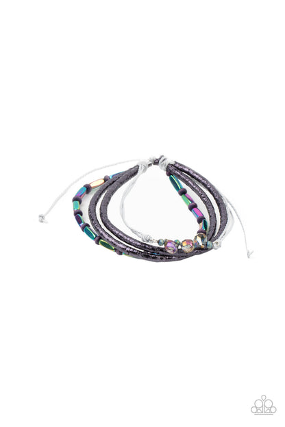 Paparazzi Holographic Hike Multi Sliding Knot Bracelet - P9UR-MTXX-205XX