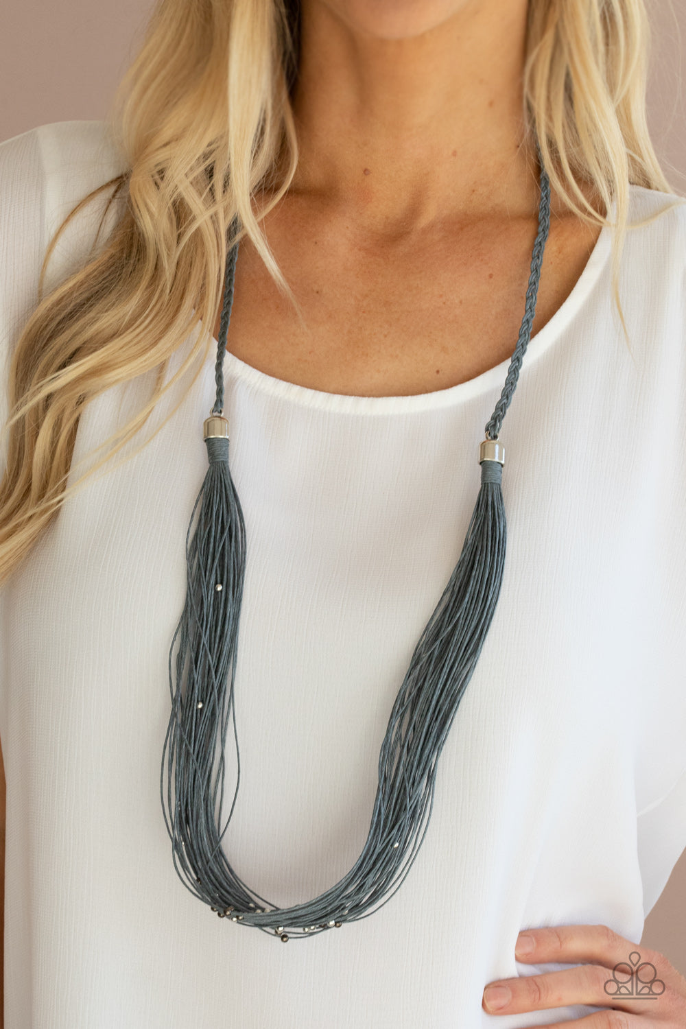 Paparazzi Homespun Artisan Silver Long Necklace