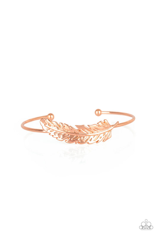 Paparazzi How Do You Like This FEATHER Copper Cuff Bracelet