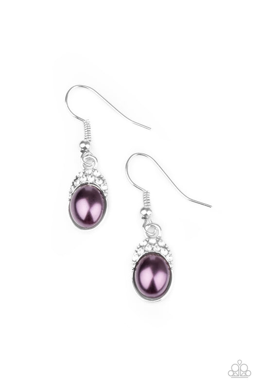 Paparazzi How Fancy Purple Fishhook Earrings