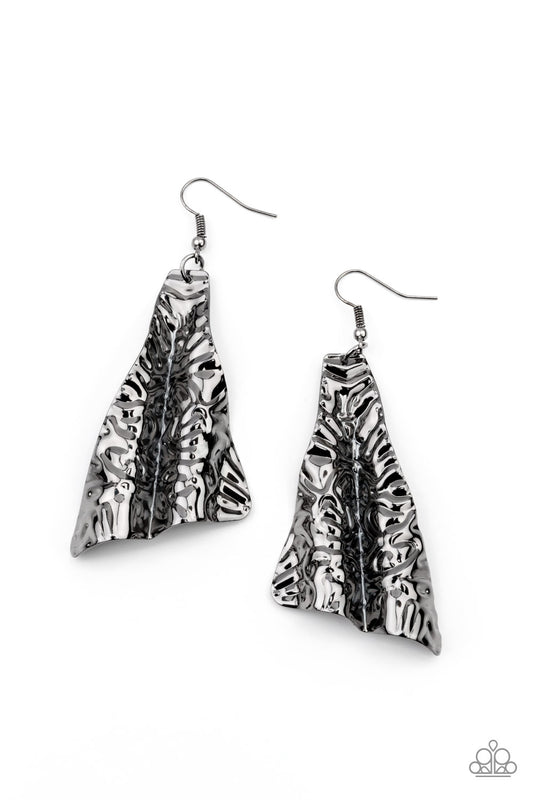 Paparazzi How FLARE You! Black Fishhook Earrings