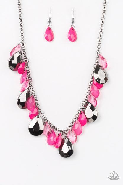 Paparazzi Hurricane Season Pink Short Necklace - P2WH-PKXX-322XX