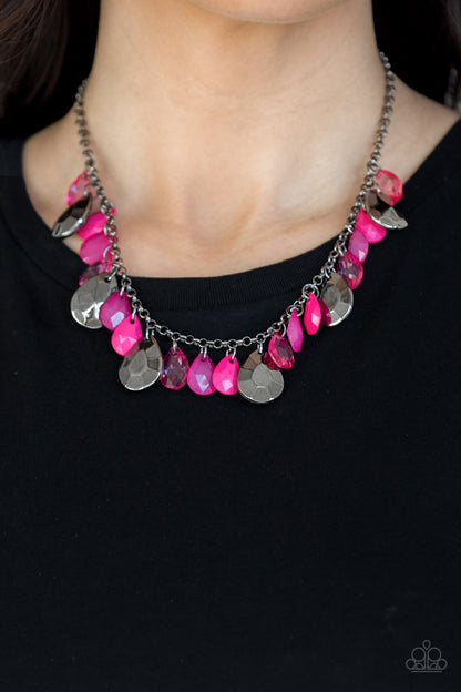 Paparazzi Hurricane Season Pink Short Necklace - P2WH-PKXX-322XX