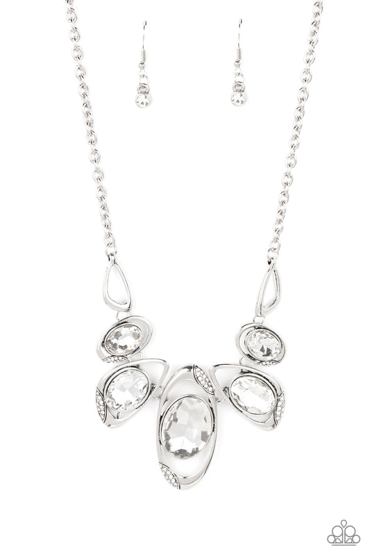 Paparazzi Hypnotic Twinkle White Short Necklace - Life Of The Party Exclusive April 2022