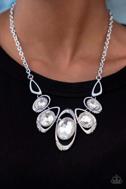 Paparazzi Hypnotic Twinkle White Short Necklace - Life Of The Party Exclusive April 2022