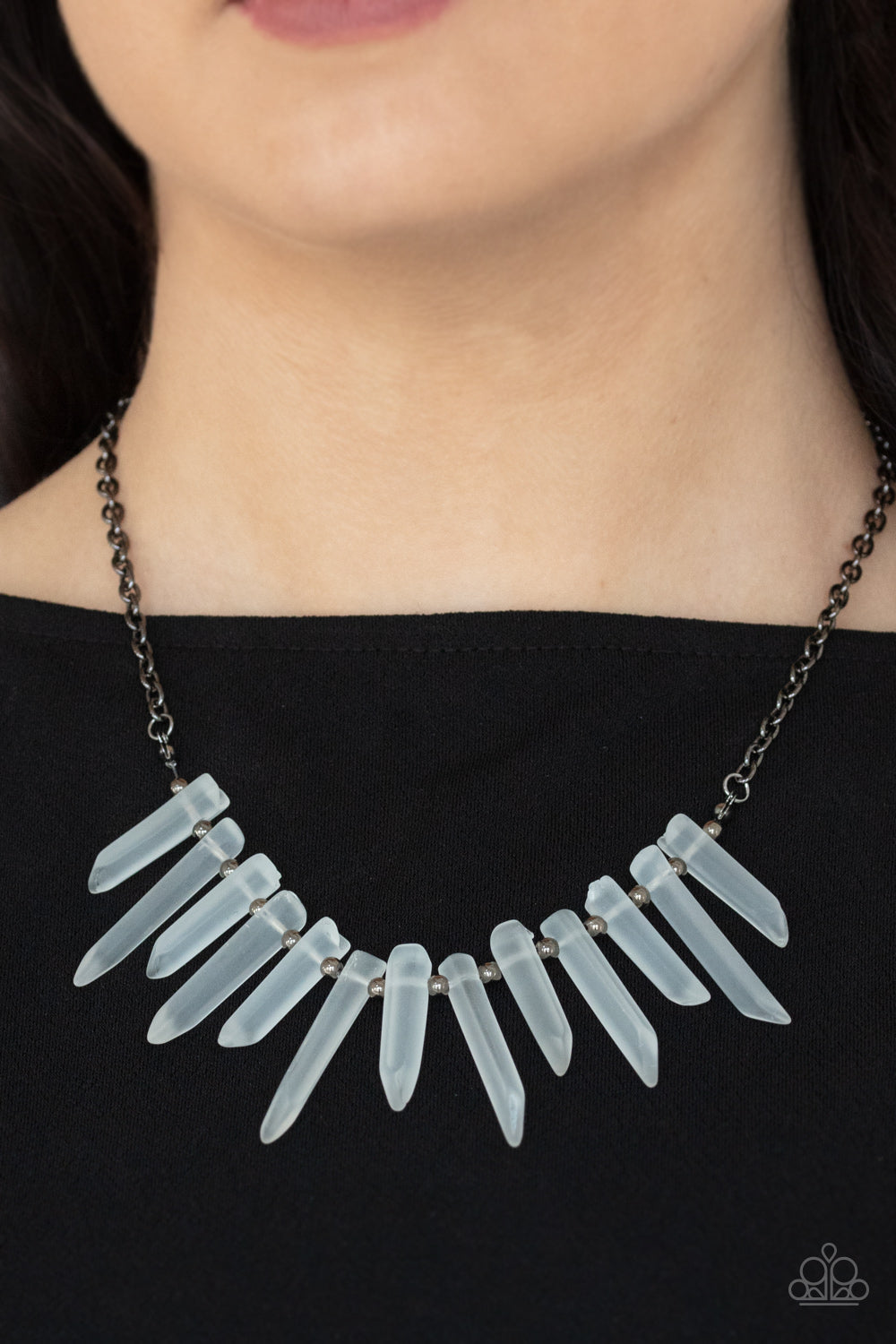 Paparazzi Ice Age Intensity Black Short Necklace