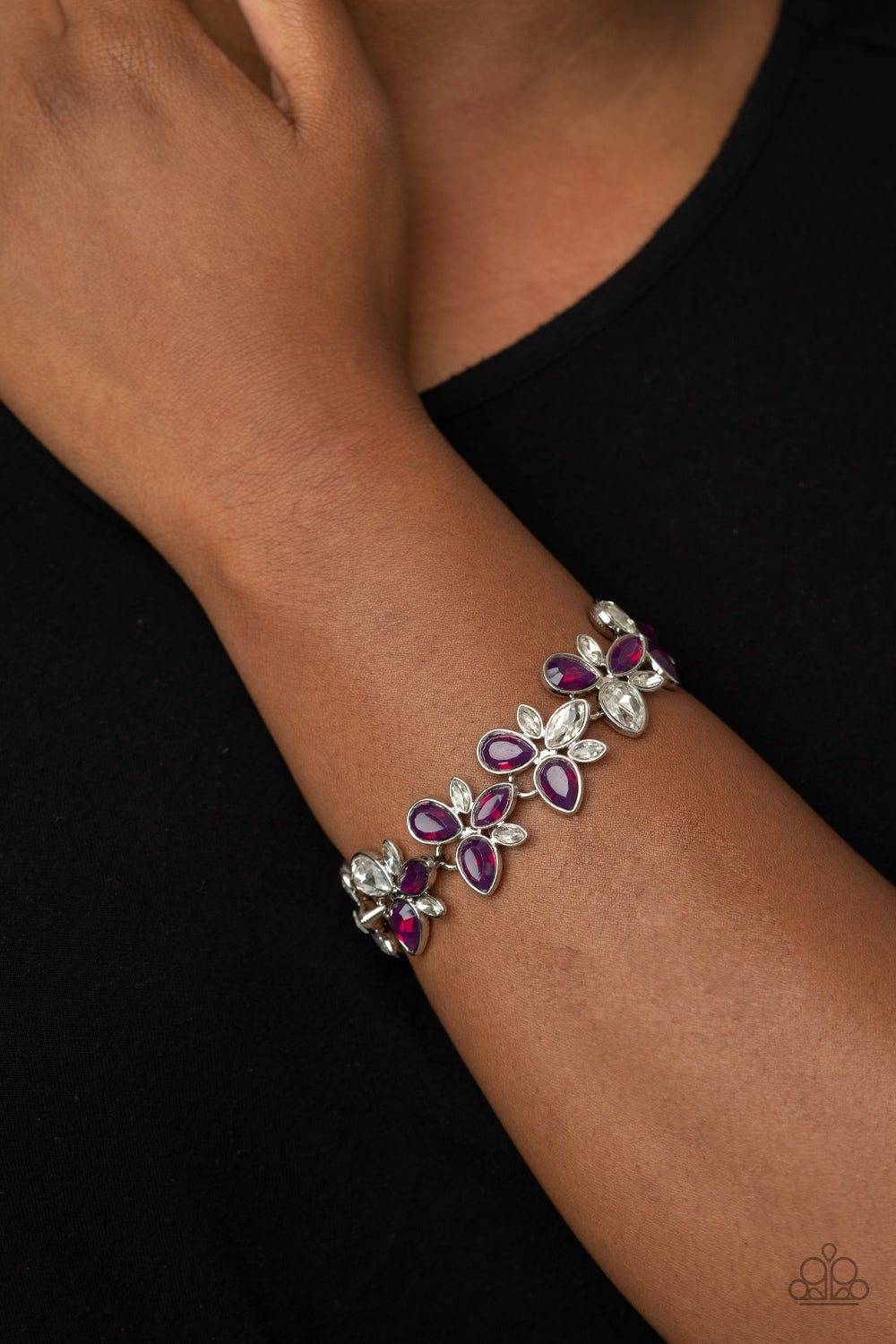 Paparazzi Ice Garden Purple Clasp Bracelet