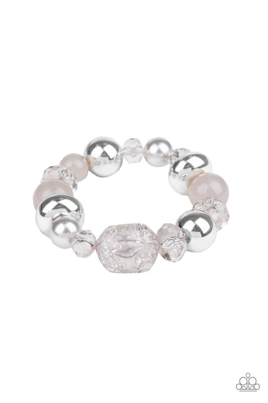 Paparazzi Ice Ice-Breaker Silver Stretch Bracelet