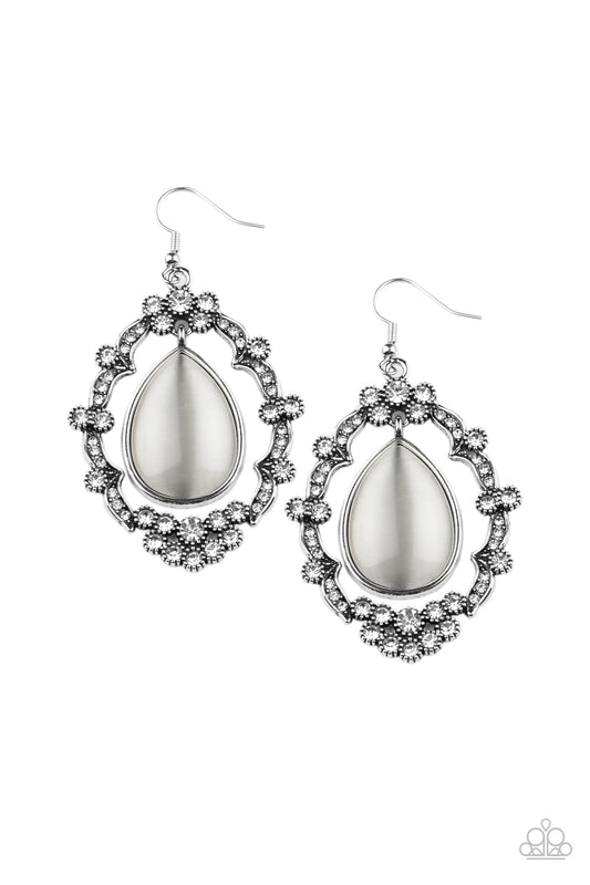 Paparazzi Icy Eden White Fishhook Earrings