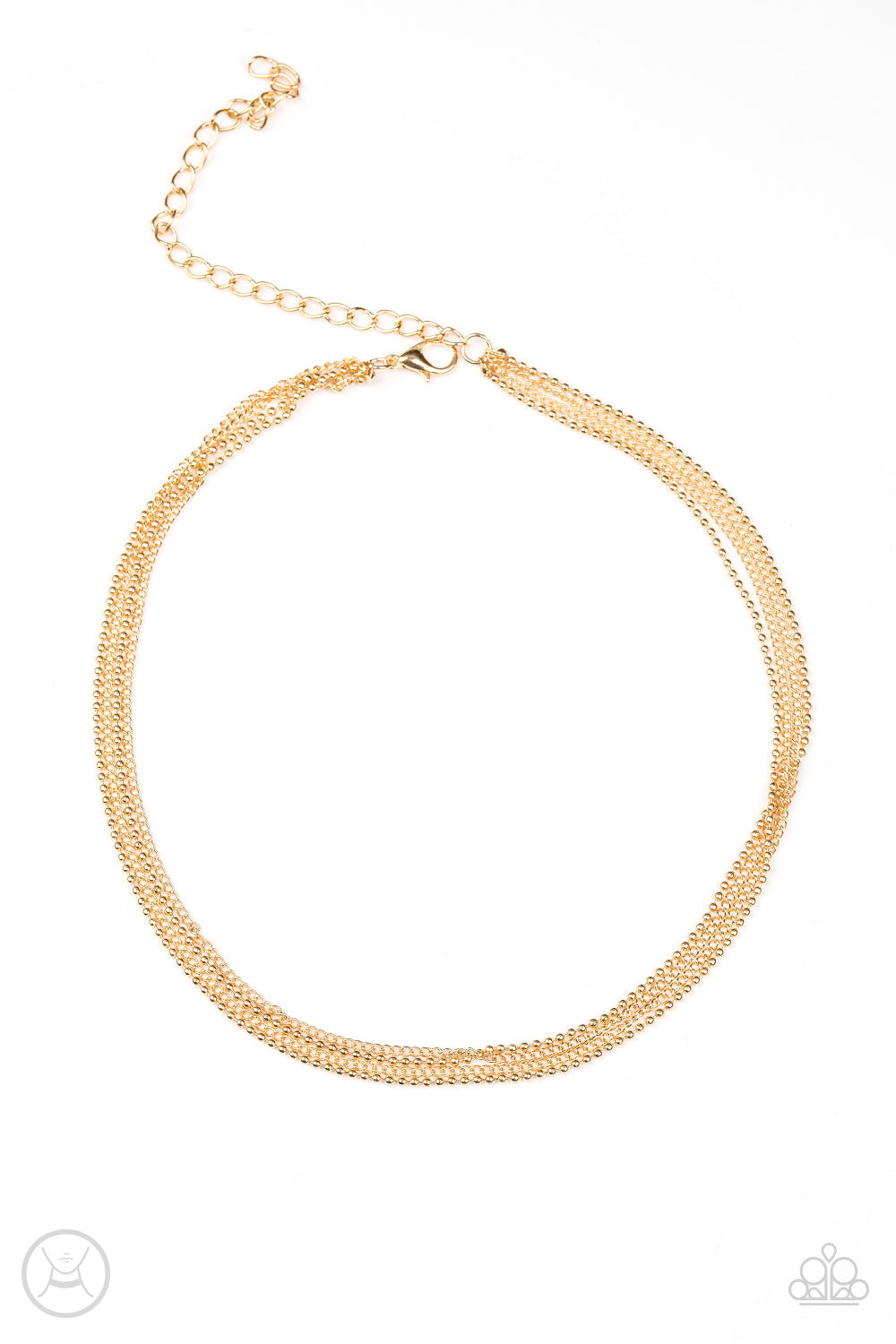 Paparazzi If You Dare Gold Choker Necklace