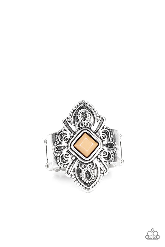 Paparazzi Impressive TREK Record Brown Ring - P4WH-BNXX-113XX