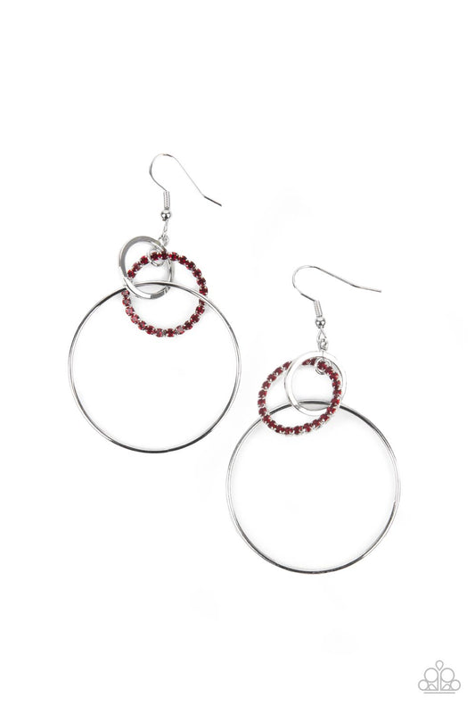 Paparazzi In An Orderly Fashion Red Fishhook Earrings