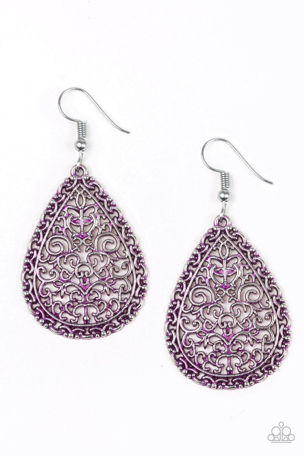 Paparazzi Indie Idol Purple Fishhook Earrings