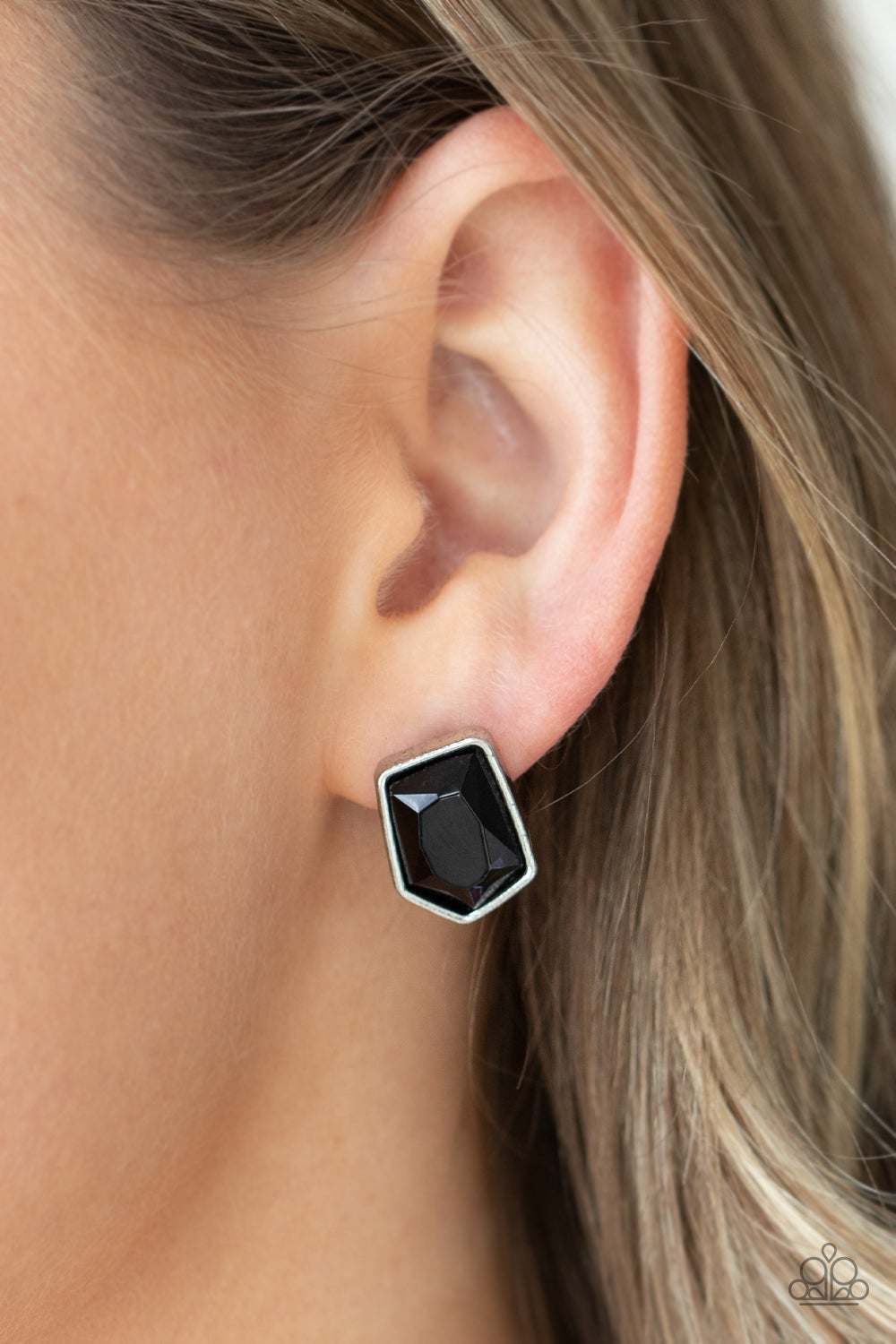 Paparazzi Indulge Me Black Post Earrings