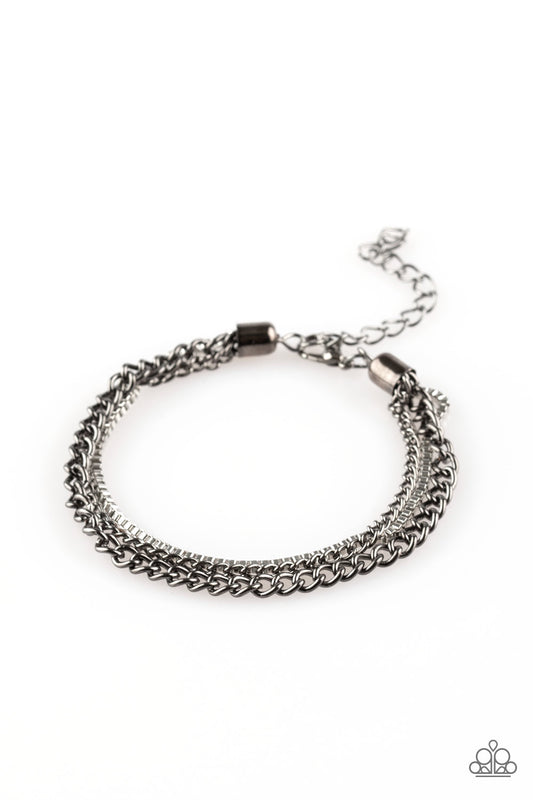 Paparazzi Industrial Icon Black Clasp Bracelet - P9IN-BKXX-087XX