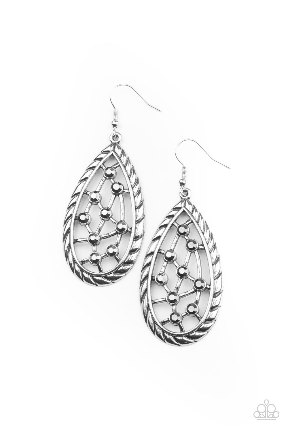 Paparazzi Industrial Incandescence Silver Fishhook Earrings