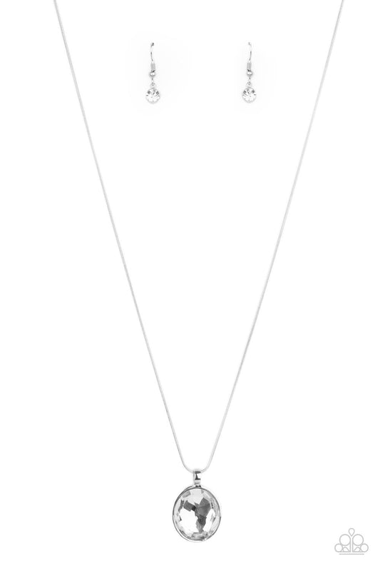 Paparazzi Instant Icon White Long Necklace