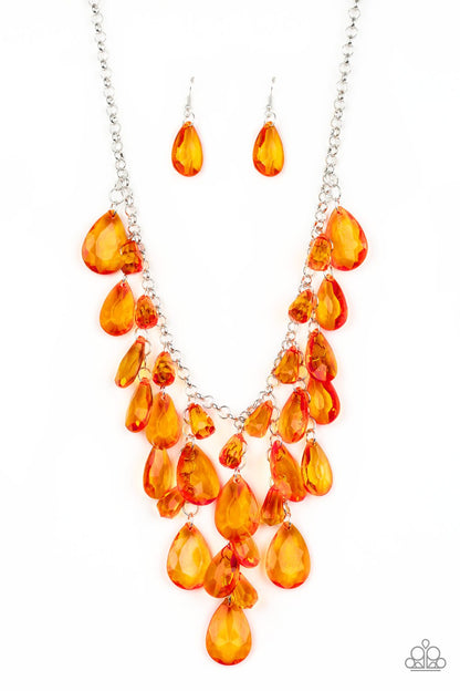 Paparazzi Irresistible Iridescence Orange Short Necklace