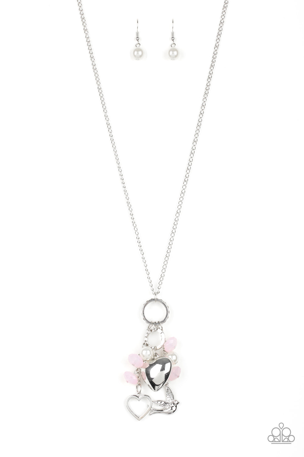 Paparazzi I Will Fly Pink Long Necklace