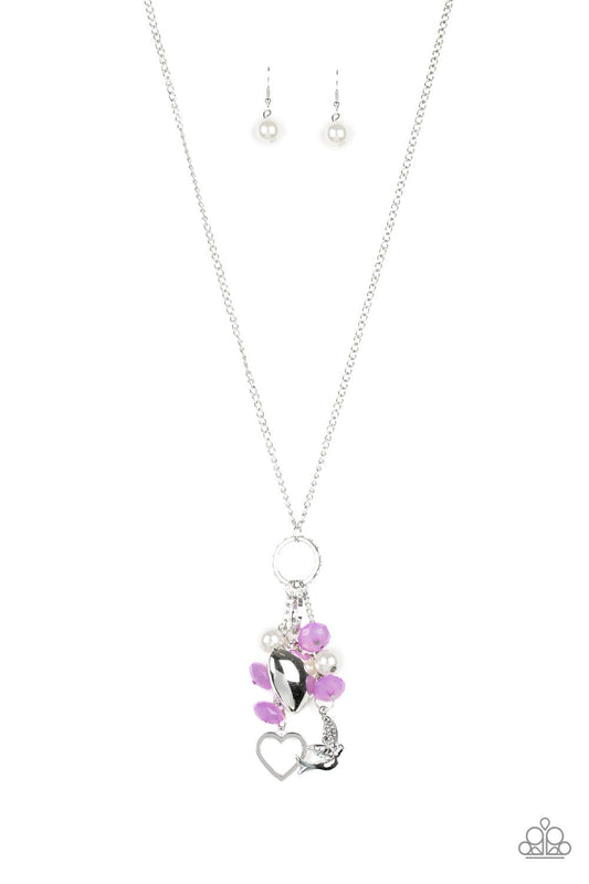 Paparazzi I Will Fly Purple Long Necklace
