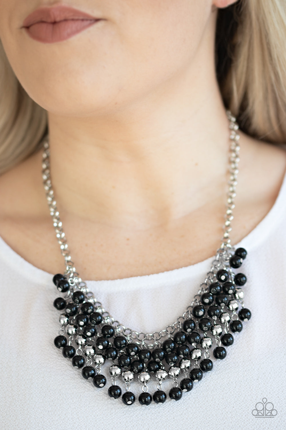 Paparazzi Jubilant Jingle Black Short Necklace