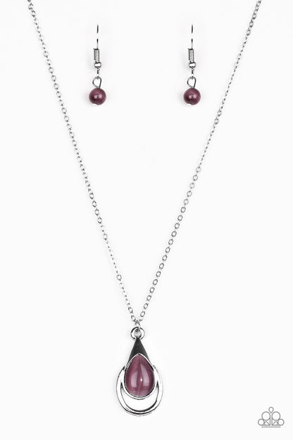 Paparazzi Just Drop It Purple Short Necklace