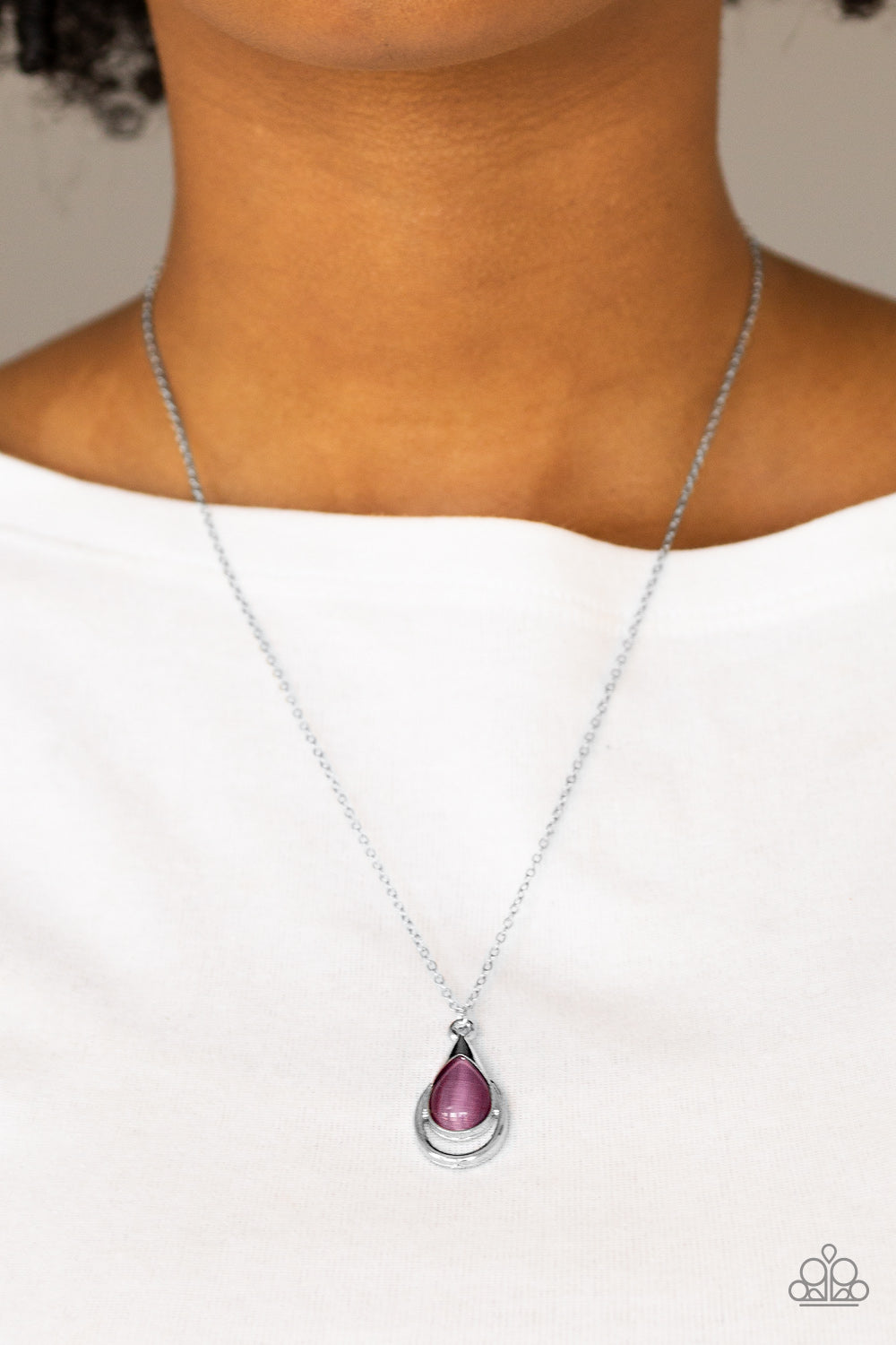 Paparazzi Just Drop It Purple Short Necklace