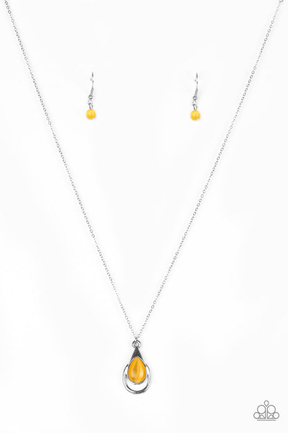 Paparazzi Just Drop It Yellow Short Necklace