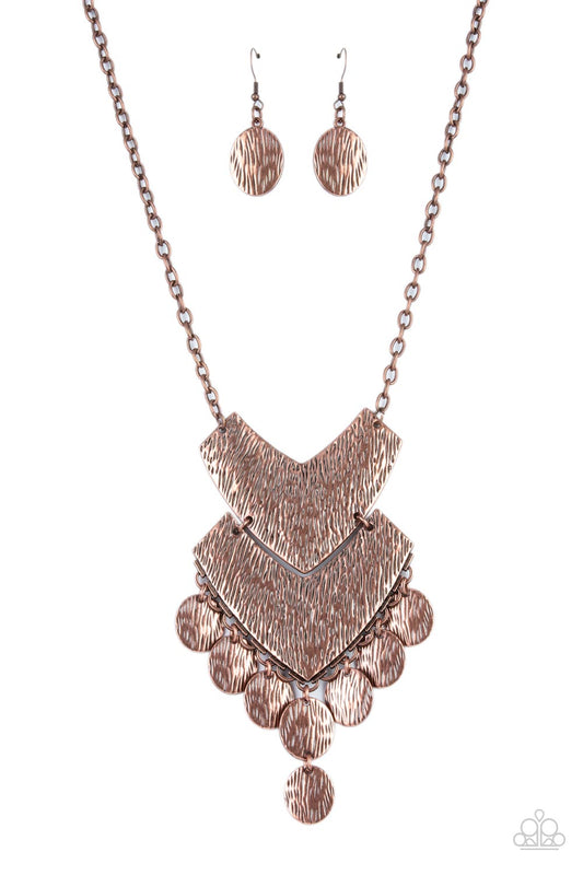 Paparazzi Keys To The Animal Kingdom Copper Short Necklace - P2ST-CPXX-097XX