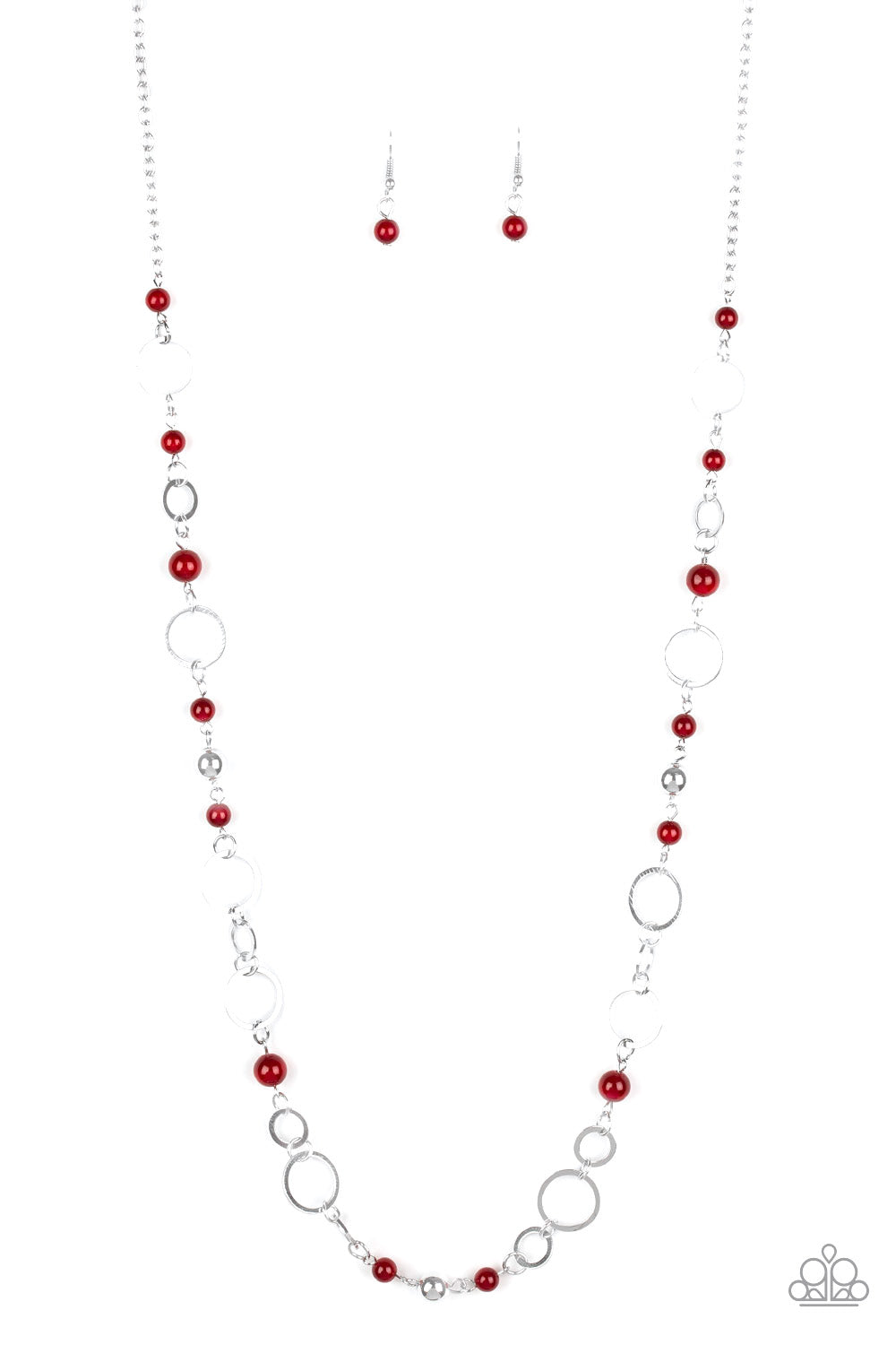 Paparazzi Kid In A Candy Shop Red Moonstone Long Necklace