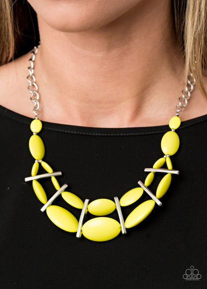 Paparazzi Law of the Jungle Yellow Short Necklace - Convention 2020