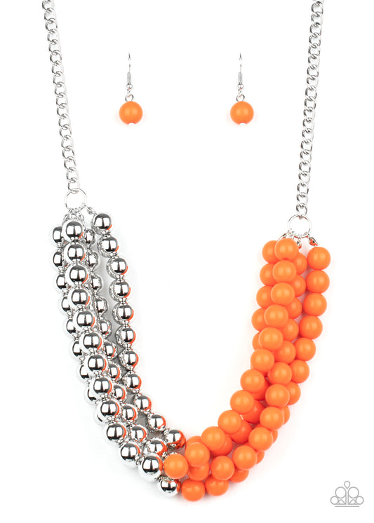 Paparazzi Layer After Layer Orange Short Necklace