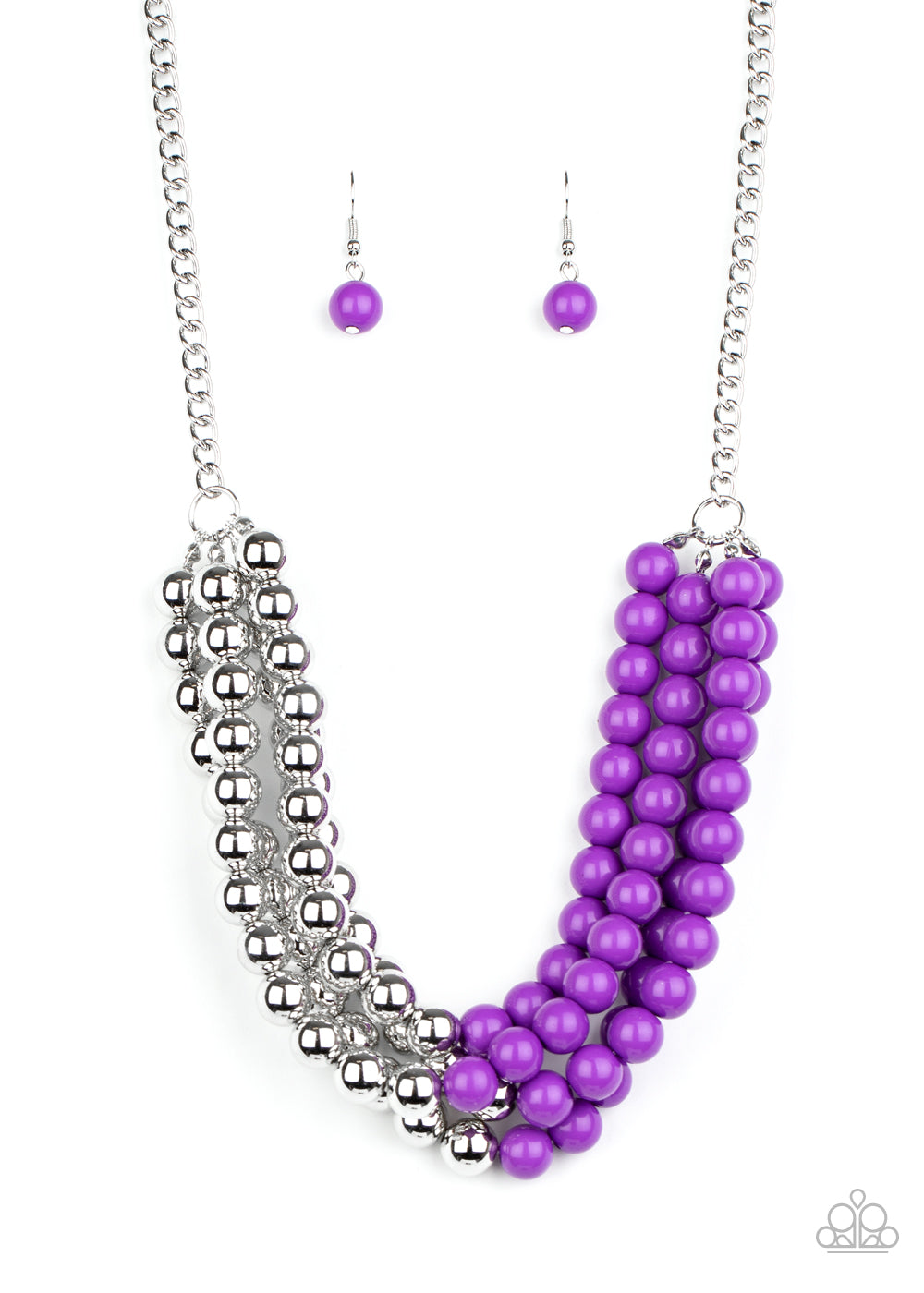 Paparazzi Layer After Layer Purple Short Necklace