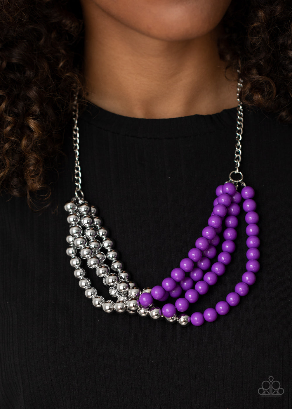 Paparazzi Layer After Layer Purple Short Necklace