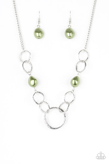 Paparazzi Lead Role Green Short Necklace