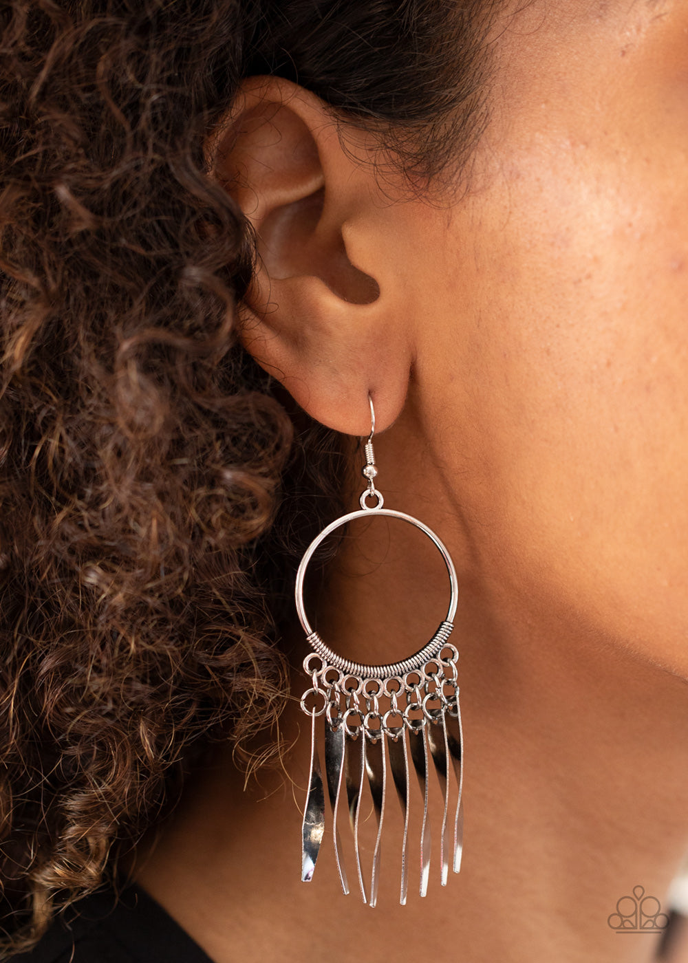 Paparazzi Let GRIT Be! Silver Fishhook Earrings