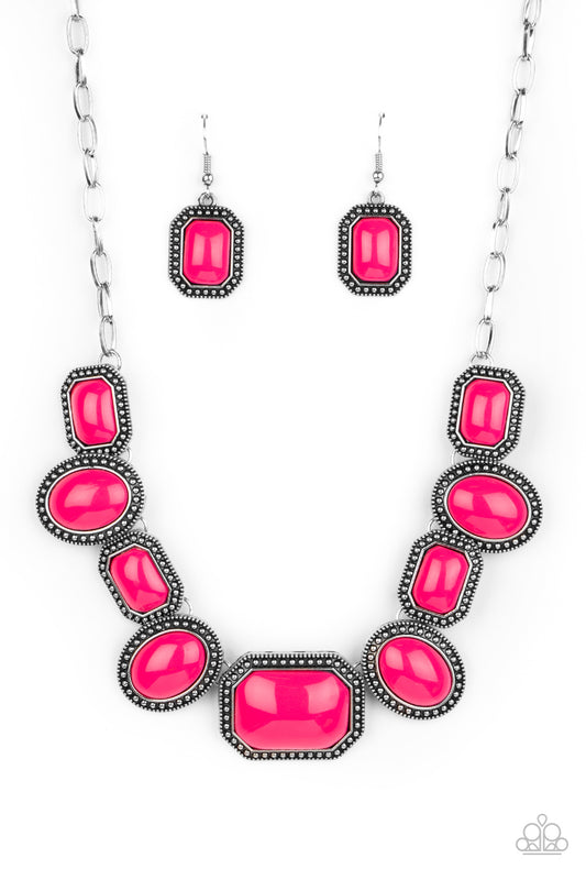 Paparazzi Let's Get Loud Pink Short Necklace - P2SE-PKXX-182XX