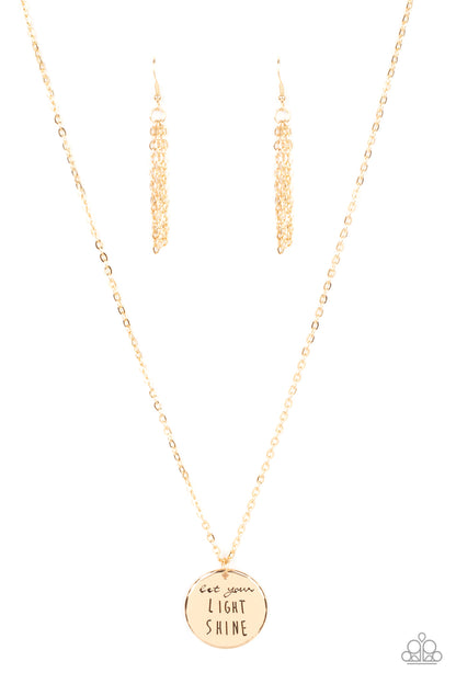 Paparazzi Light It Up Gold Short Necklace