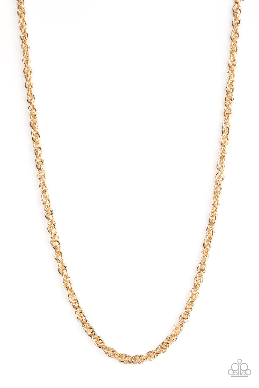 Paparazzi Lightweight Division Gold Men's Long Necklace - P2MN-URGD-018XX