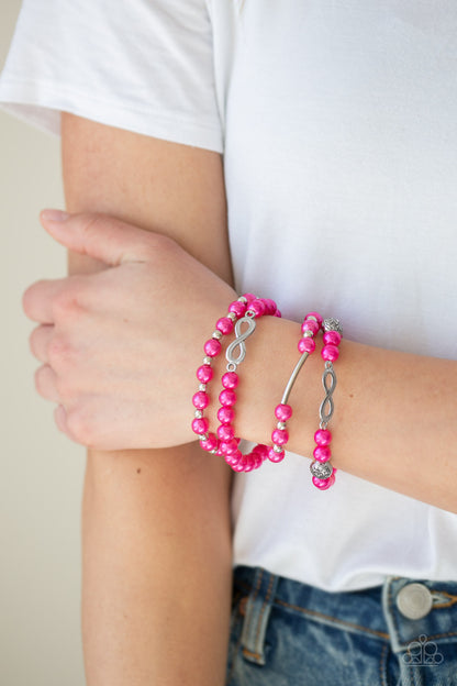 Paparazzi Limitless Luxury Pink Stretch Bracelet