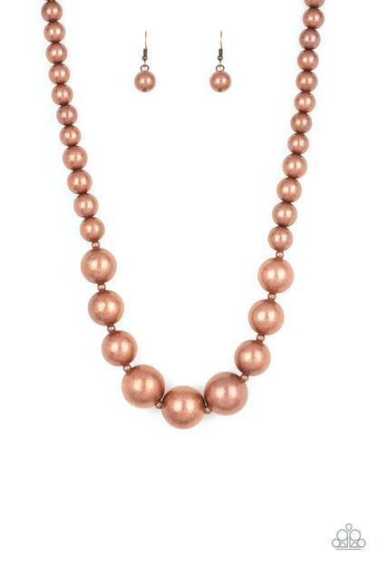 Paparazzi Living Up To Reputation Copper Short Necklace