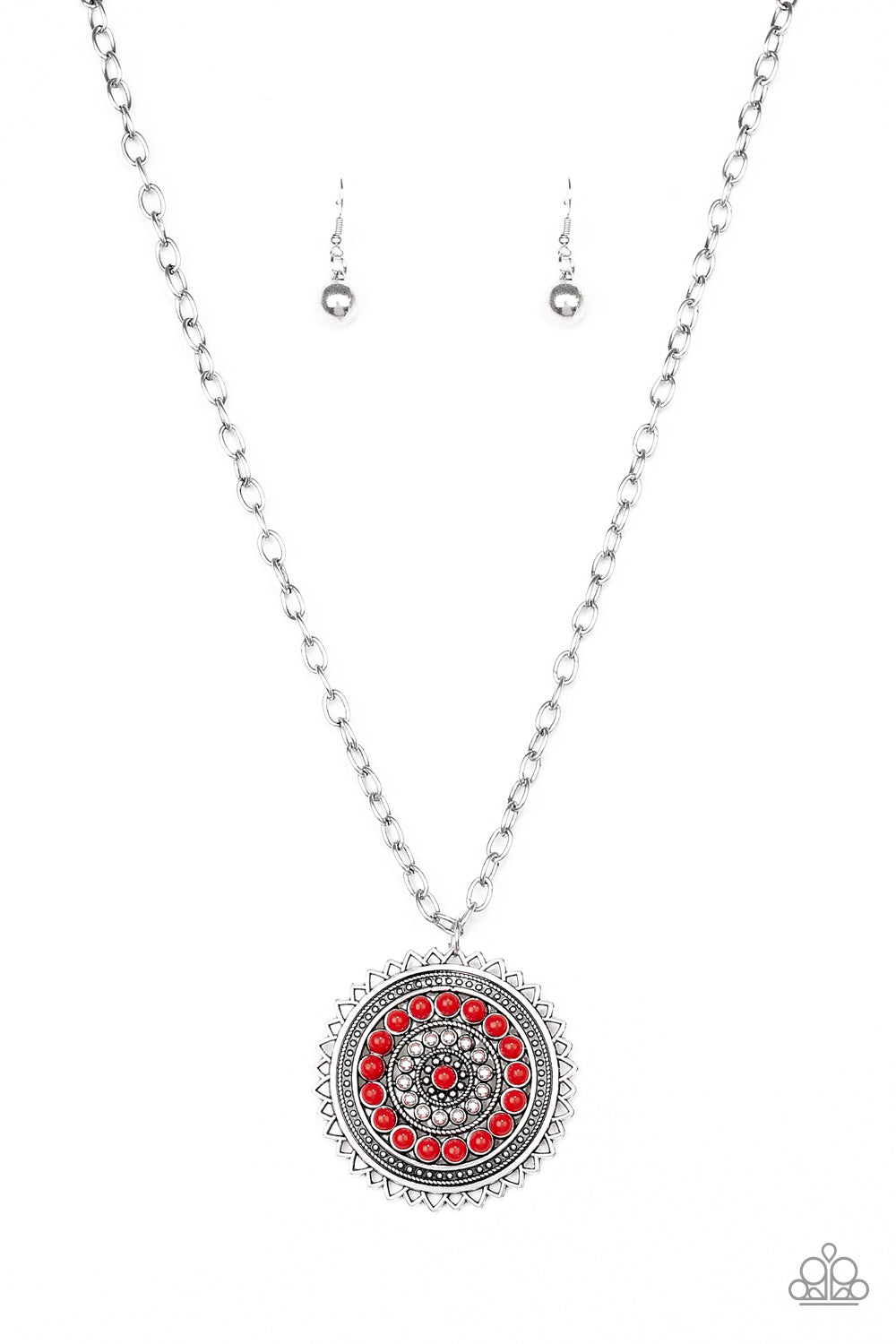 Paparazzi Lost Sol Red Long Necklace