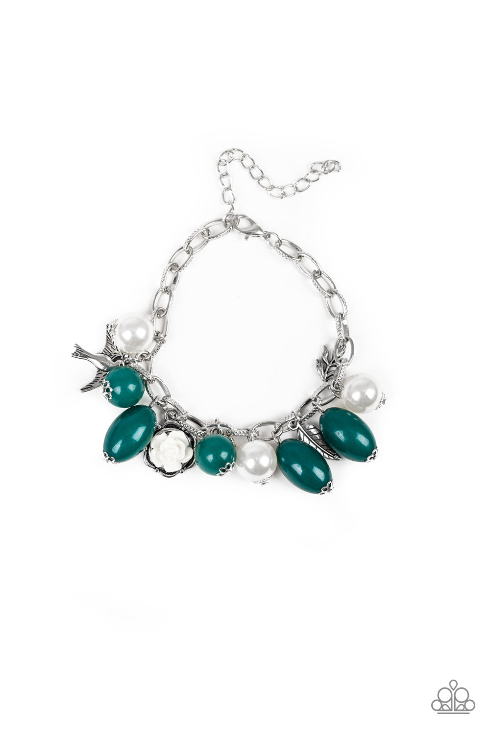Paparazzi Love Doves Green Clasp Bracelet