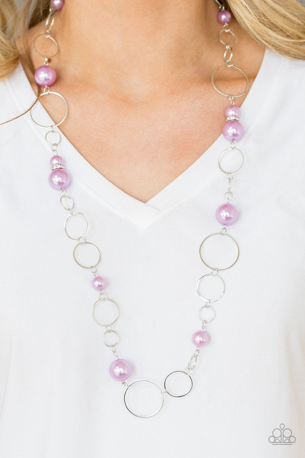 Paparazzi Lovely Lady Luck Purple Long Necklace