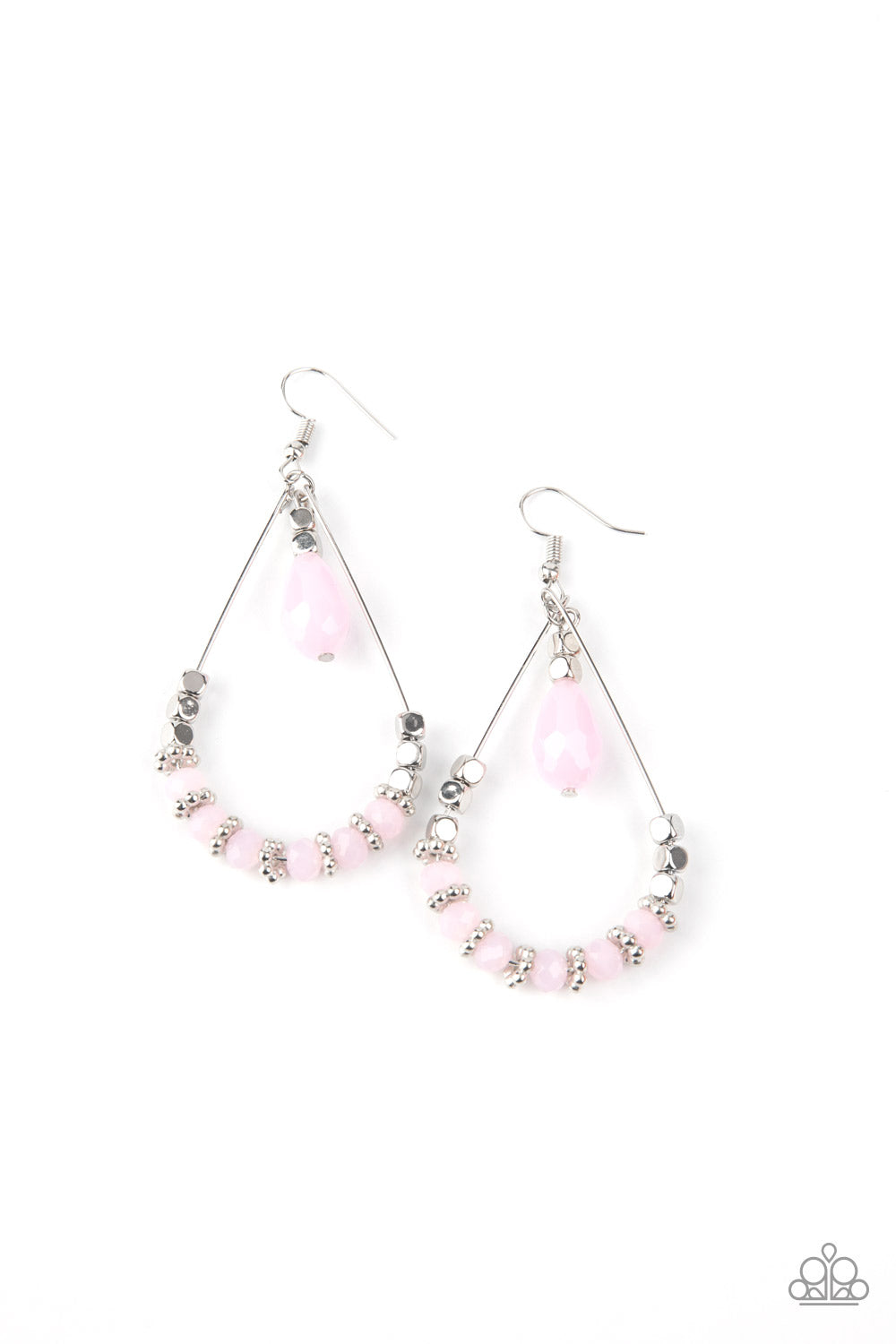 Paparazzi Lovely Lucidity Pink Fishhook Earrings